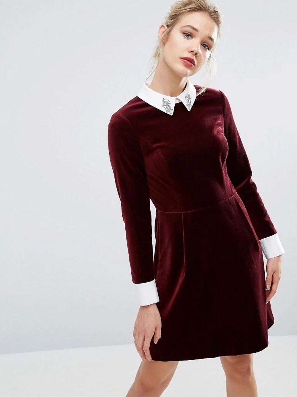Ted Baker London Alava Embellished Velvet Dress